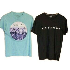 FRIENDS Television Show Mint And Black Tee Shirt Size S